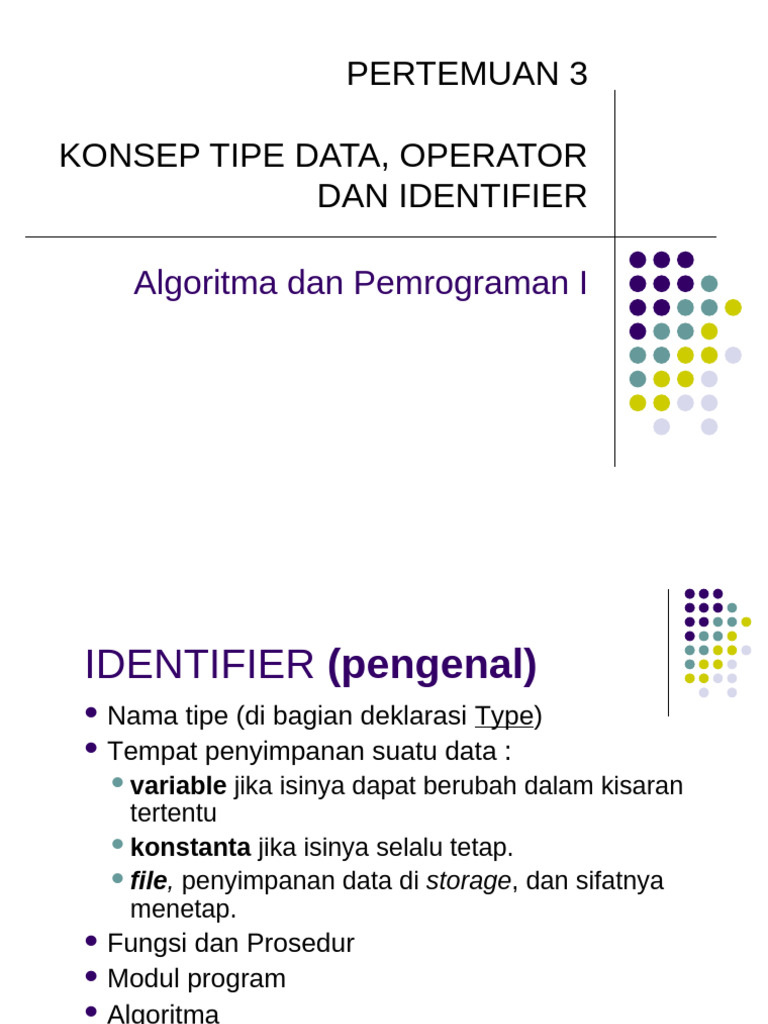 Tipe Data, Operator, dan Identifier C++ | PDF