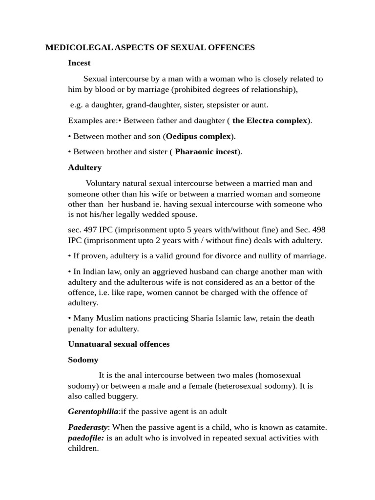 Medico-Legal Guide to Sexual Offences | PDF | Adultery | Sexual Intercourse