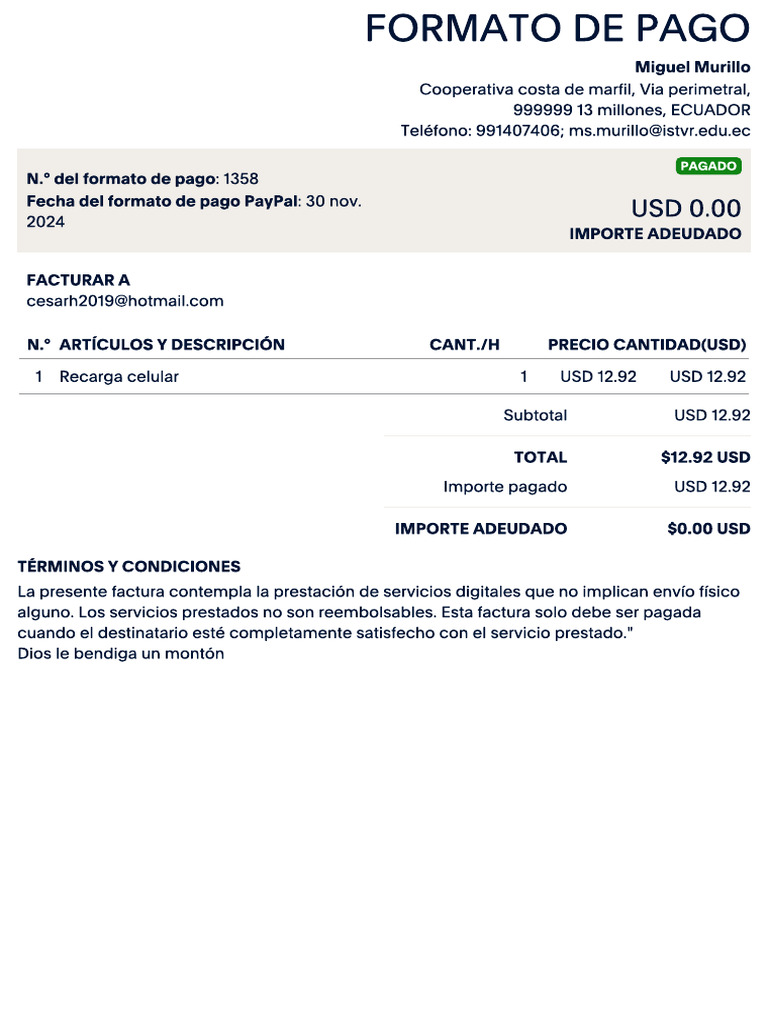 Invoice - 1358 | PDF