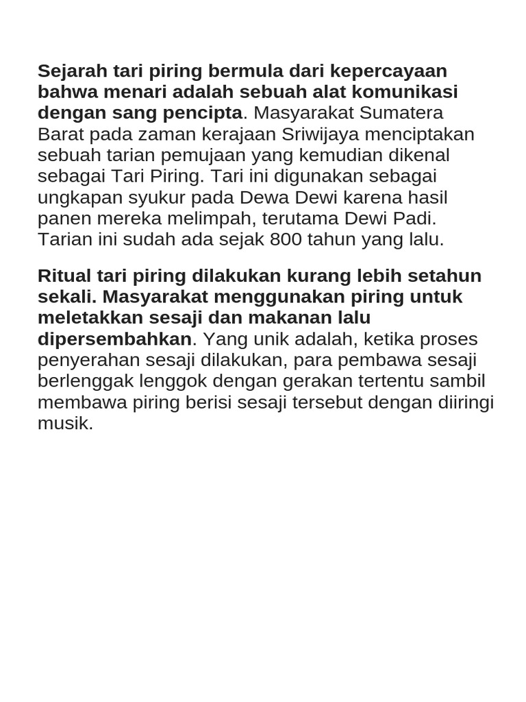 Sejarah Tari Piring Pdf