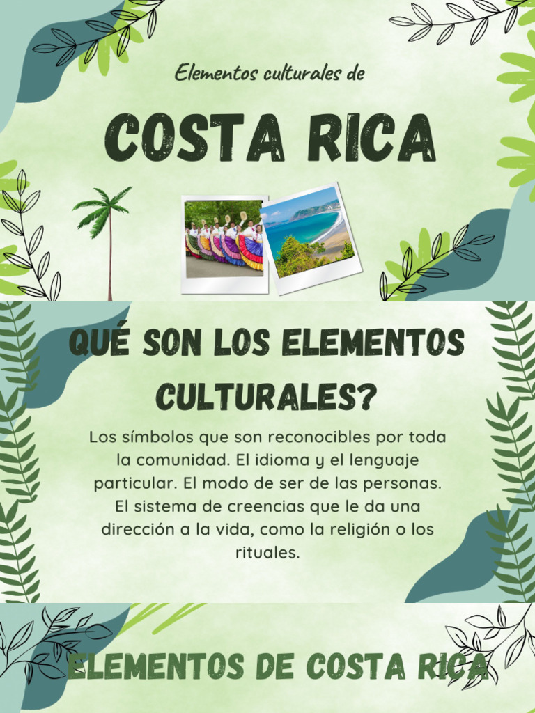 Elementos Culturales de Costa Rica | PDF