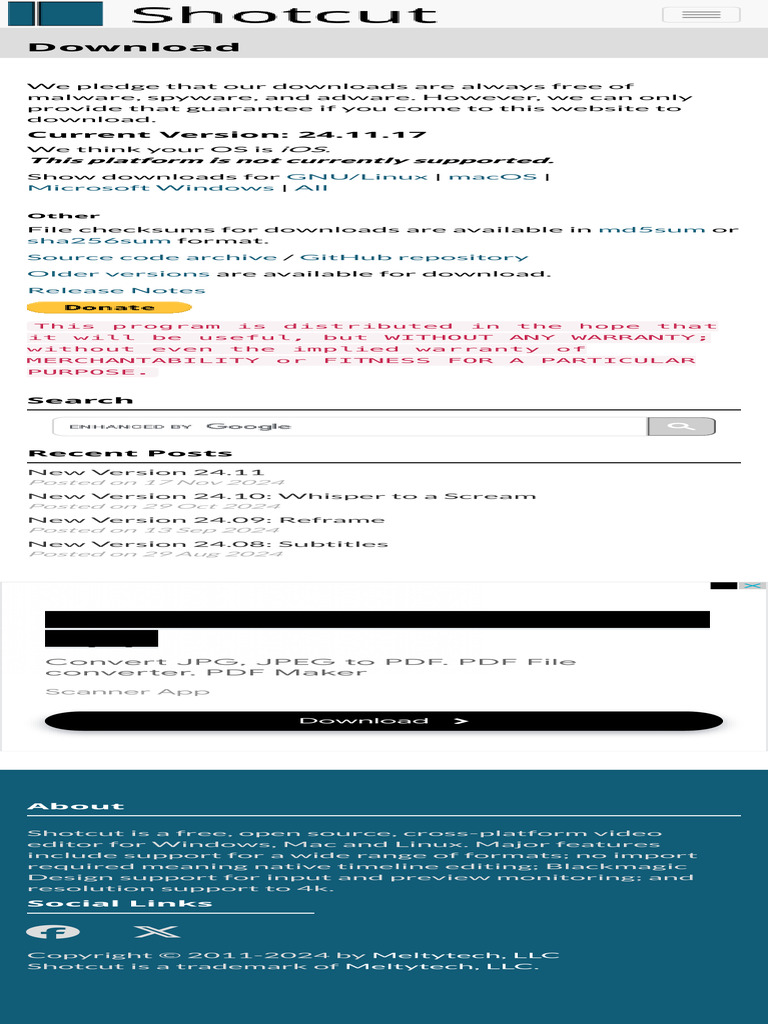 Shotcut - Download | PDF