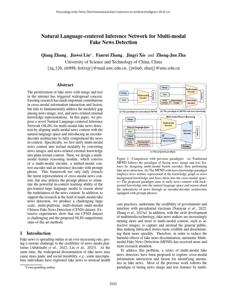 Natural Language-Centered Inference Network For Multi-Modal | PDF ...