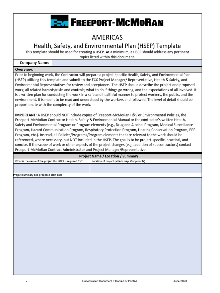 HSEP Template Final | PDF | Waste | Air Pollution