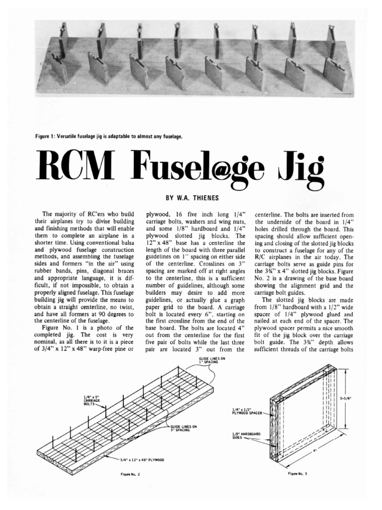 RCM Fuselage Jig Oz11465 | PDF