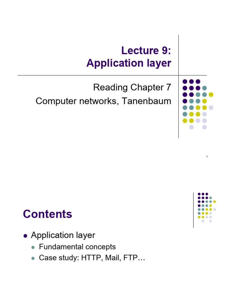 Application Layer Protocols Overview | PDF | Domain Name System | File ...