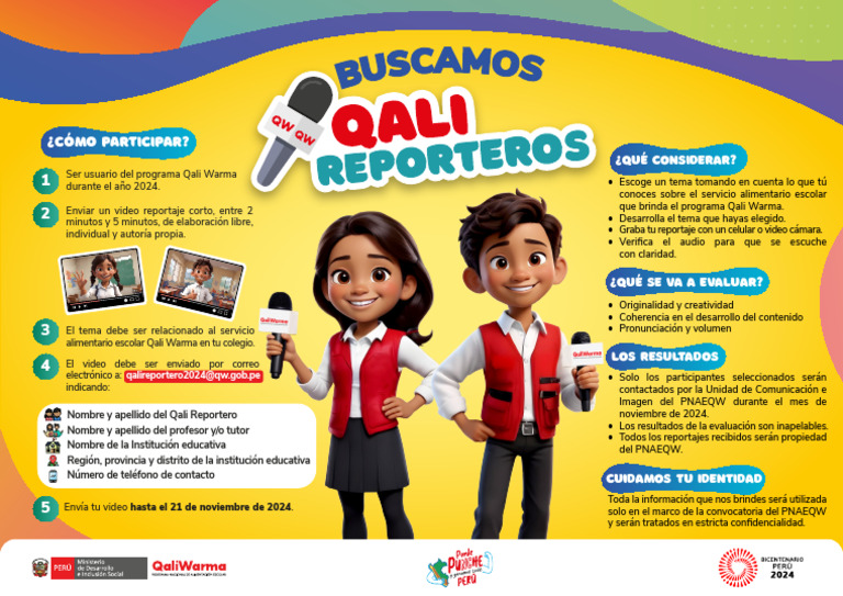 Qali Reporteros Convocatoria | PDF | Informática | ciberespacio