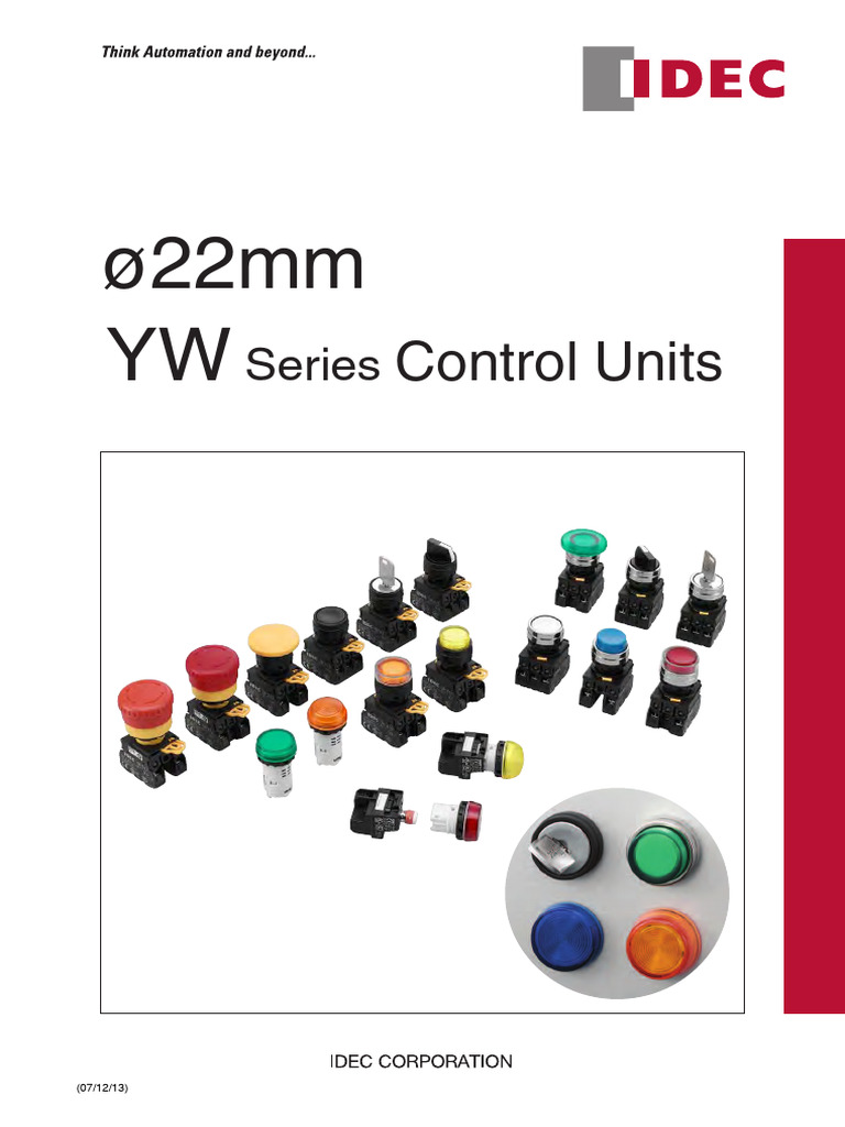 YW Series Idec | PDF | Switch | Mains Electricity