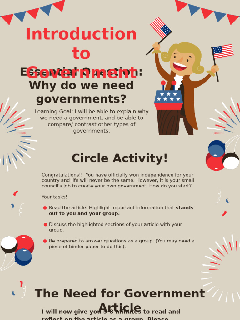 Understanding The Need For Government Pdf