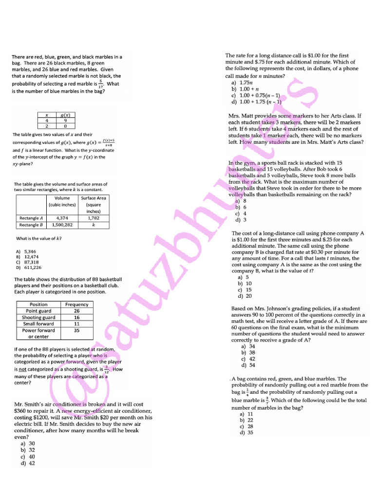 November SAT Predictions and Insights | PDF