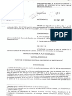 Aprueba Reforma Al Plan de Estudio de La Carrera de Derecho (Decreto 401, 20.01.2011)