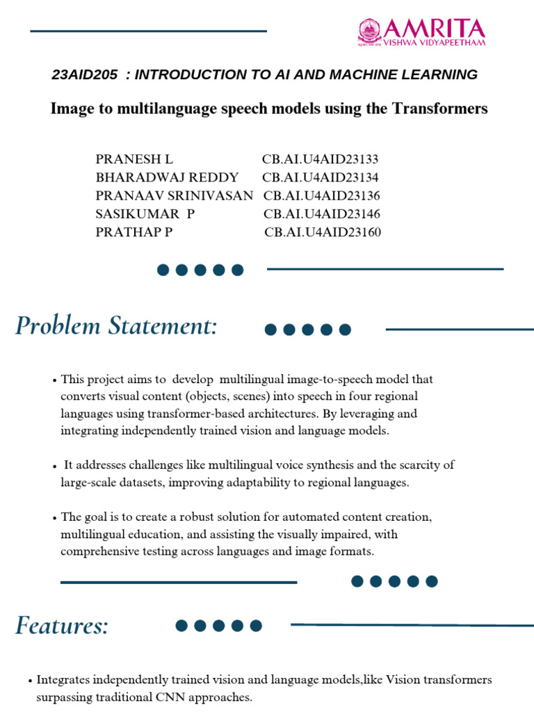 Multilingual Image-to-Speech Model Development | PDF | Artificial ...
