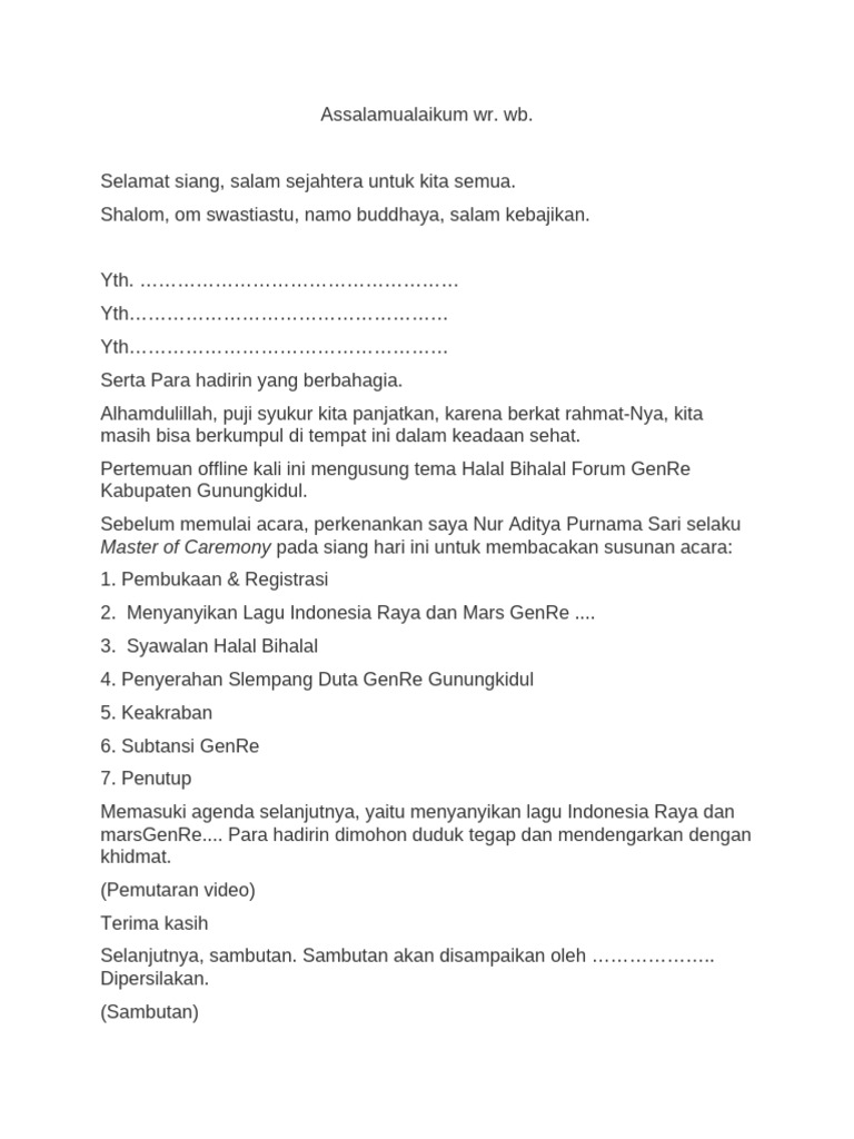 Teks MC | PDF