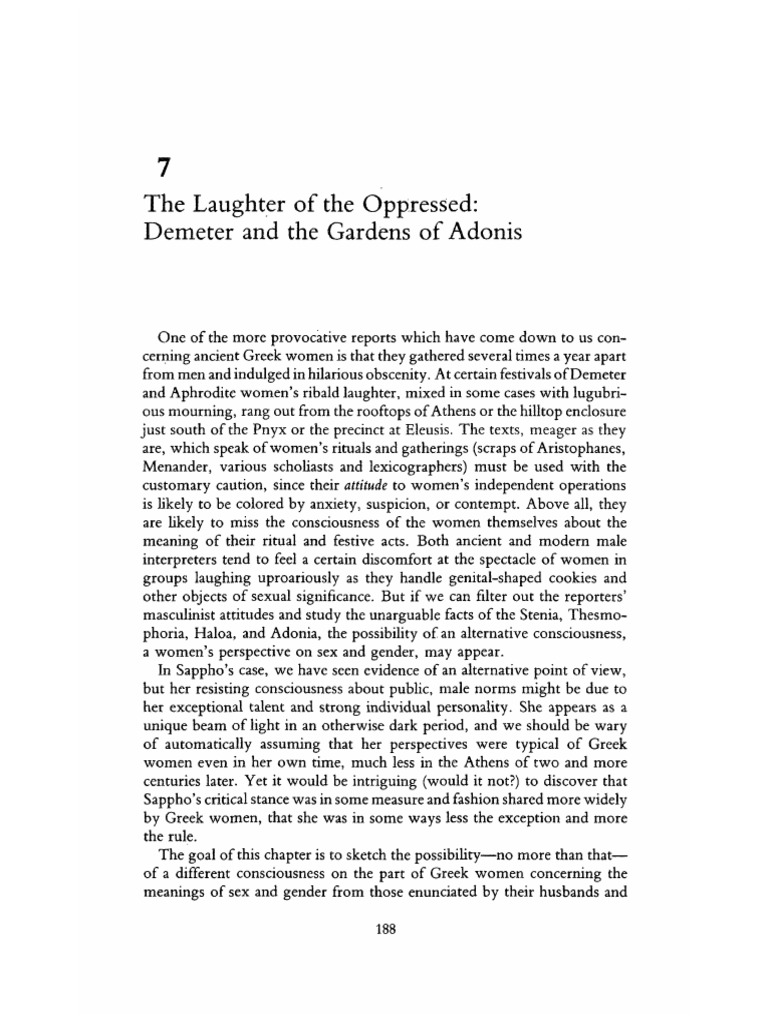 John Winkler - Laughter of The Oppressed | PDF | Aphrodite