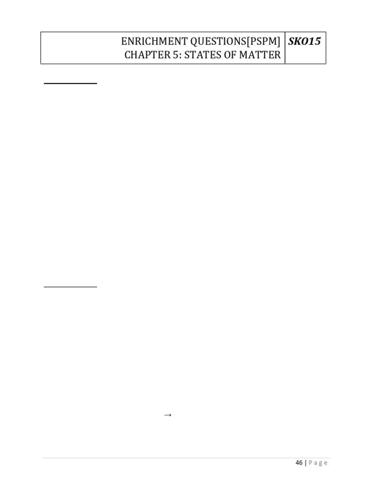 Chapter 5: States of Matter Questions | PDF | Gases | Water
