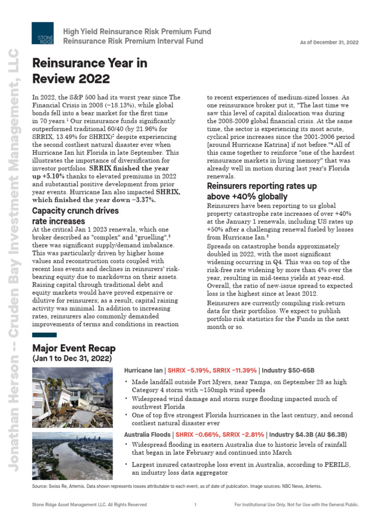 2022 Reinsurance Fund Performance Review | PDF | Investing | Leverage ...