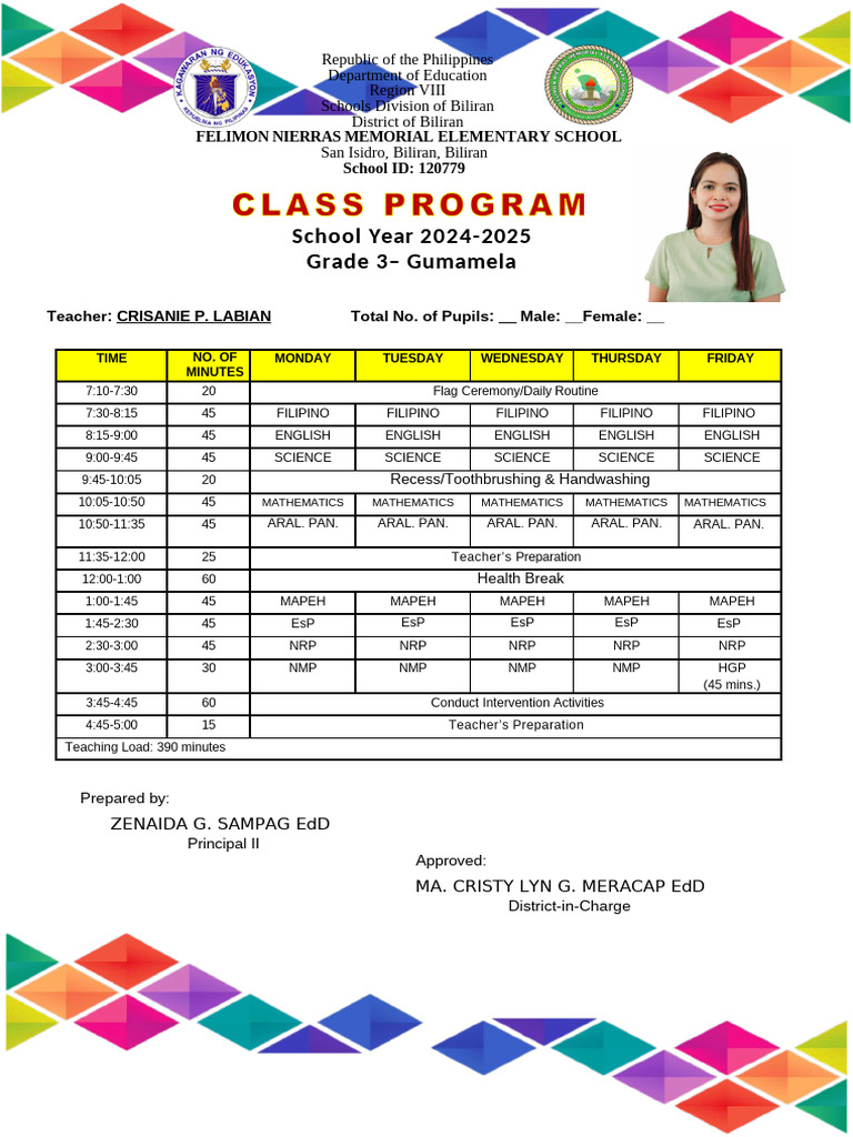 Grade 3 Teaching Program 2024-2025 | PDF | Philippines