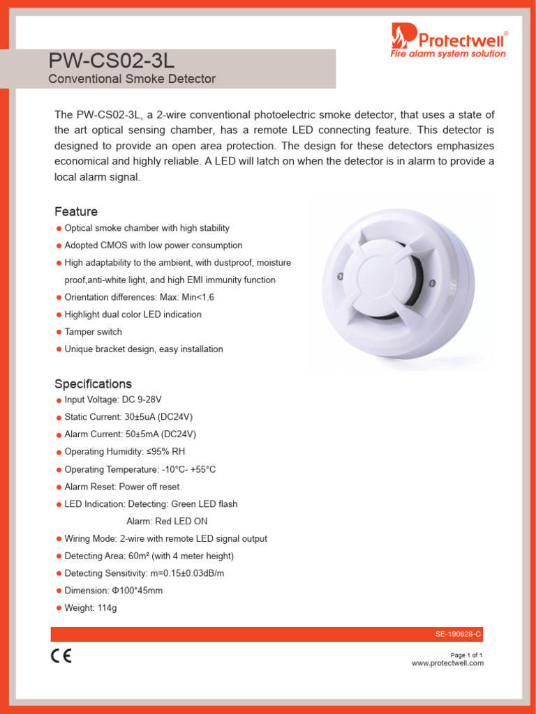 Honeywell 5808W3 Smoke Detector Features | PDF