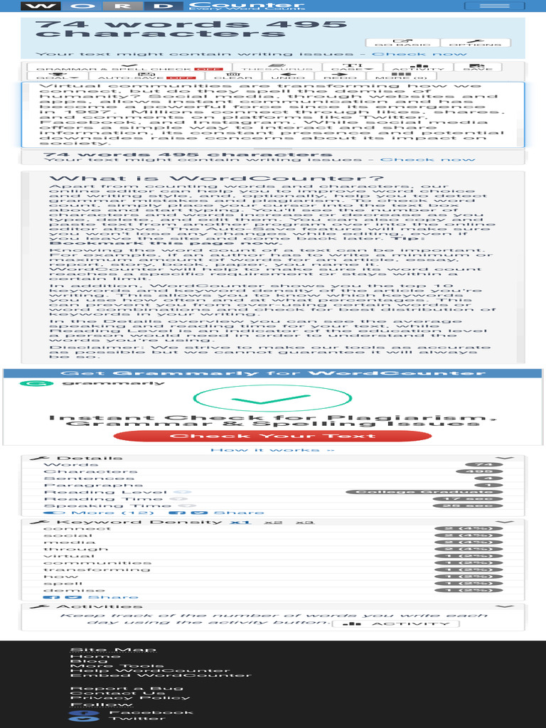 Wordcounter count words correct writing pdf social media