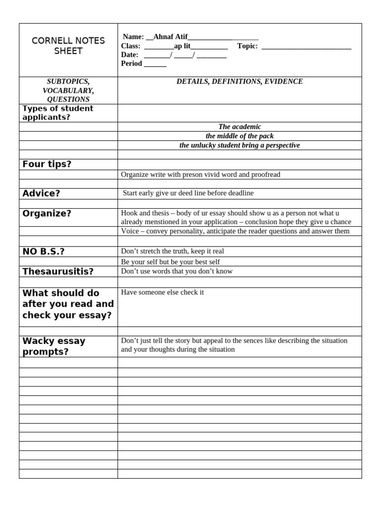 College Application Essay Tips | PDF