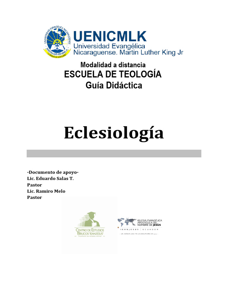 Eclesiologia Teo | PDF | Iglesia cristiana | Cristo (título)