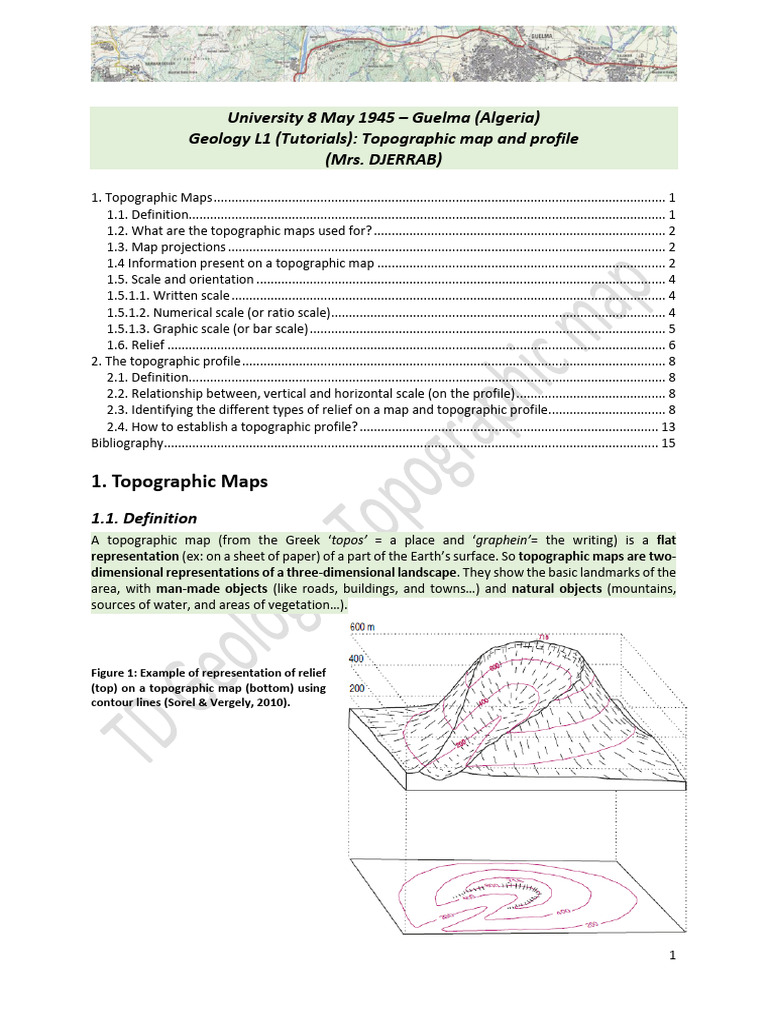 Geology Students' Map Guide | PDF | Contour Line | Map