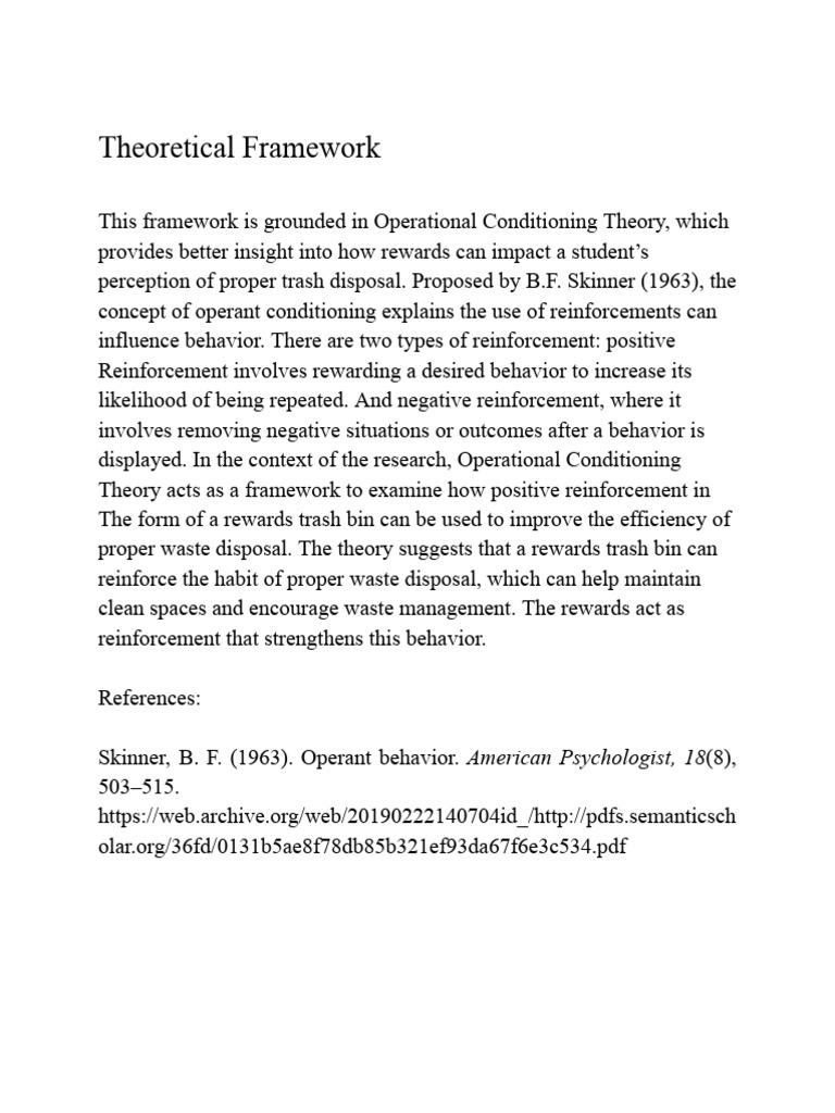 Operational Conditioning Theory-1 | PDF