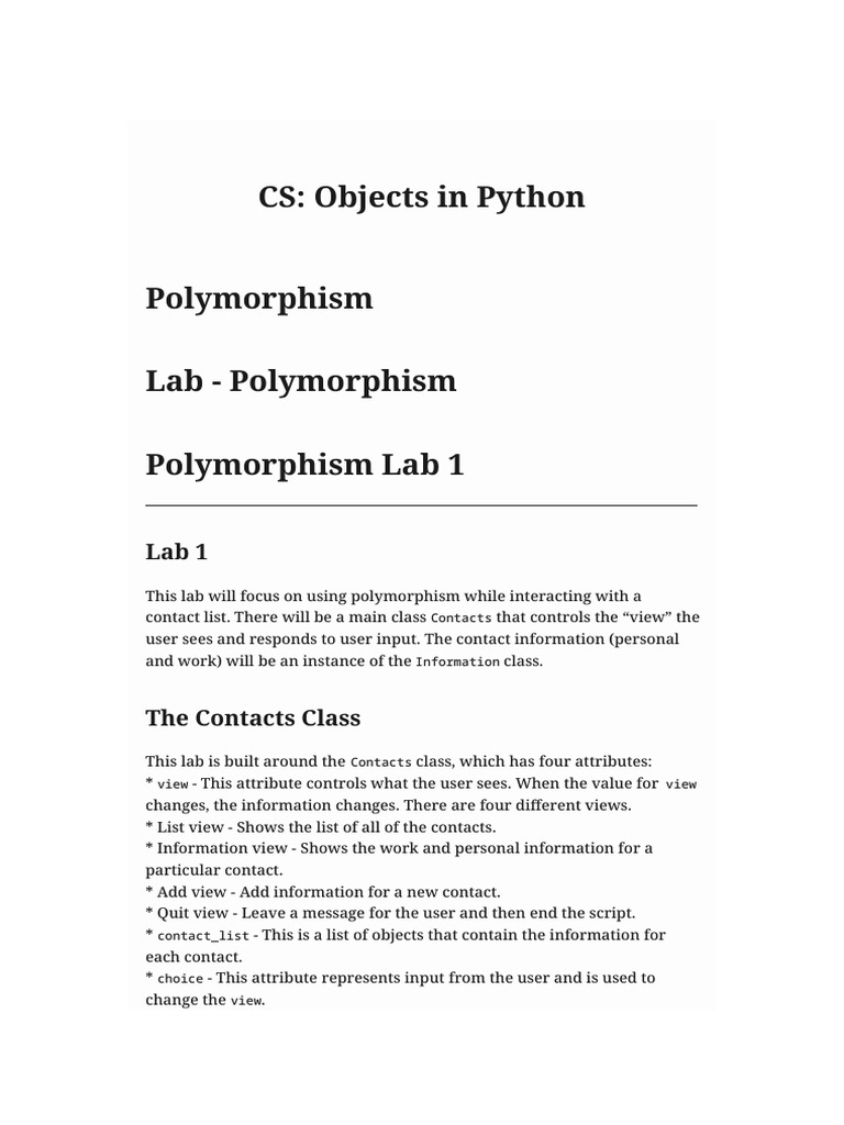 02 - 01 - Polymorphism-Lab-Review-And-Practice-Lesson-Notes-Optional ...