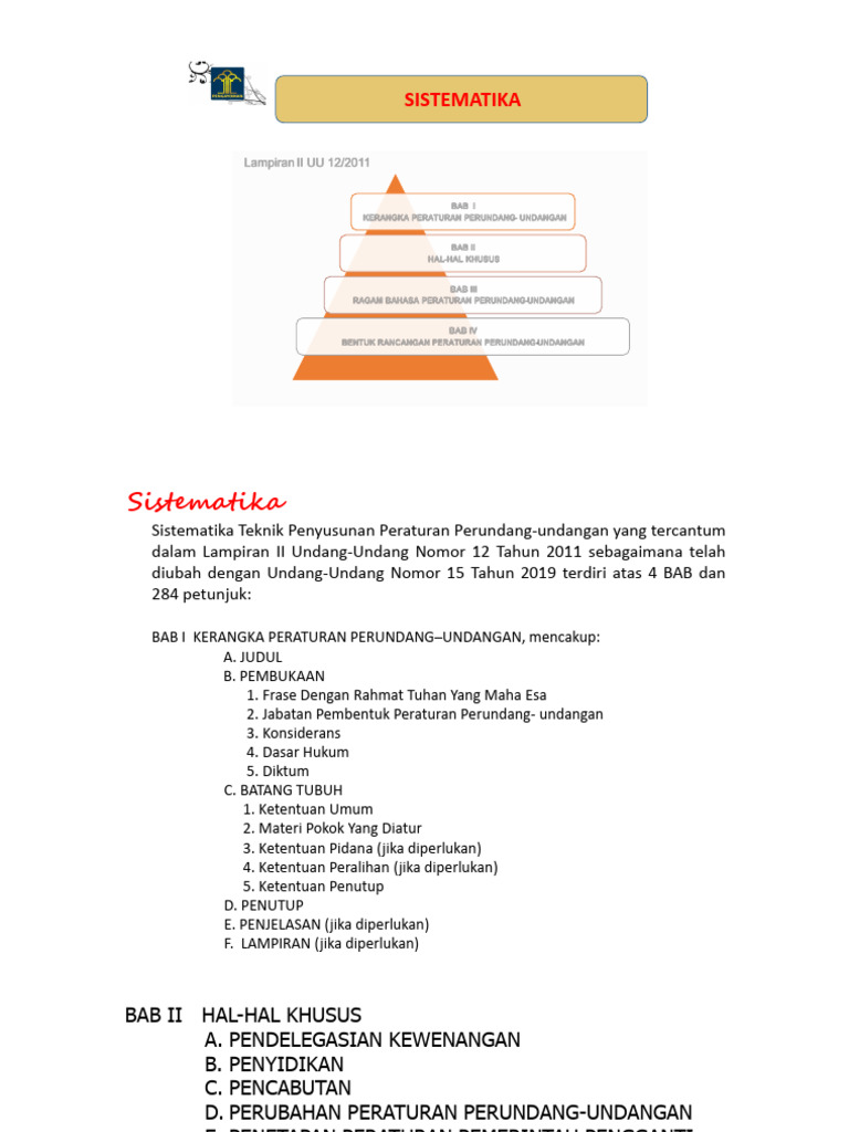 Materi 234 10 Teknik Penyusunan Peraturan Perundang Undangan
