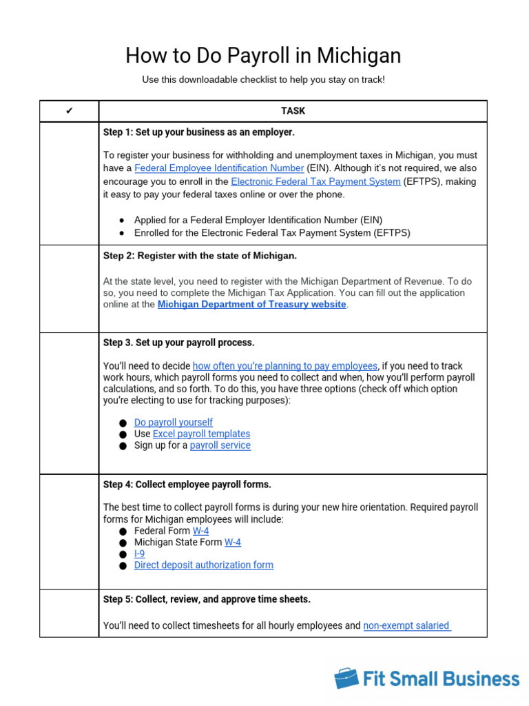 Payroll Guide for Michigan Employers | PDF | Payroll Tax | Payroll