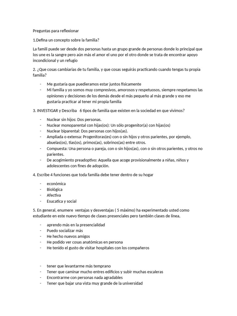 Reflexiones sobre la familia y su dinámica | PDF
