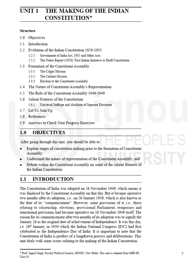 Indian Constitution's Evolution | PDF | British Raj | Government Of India