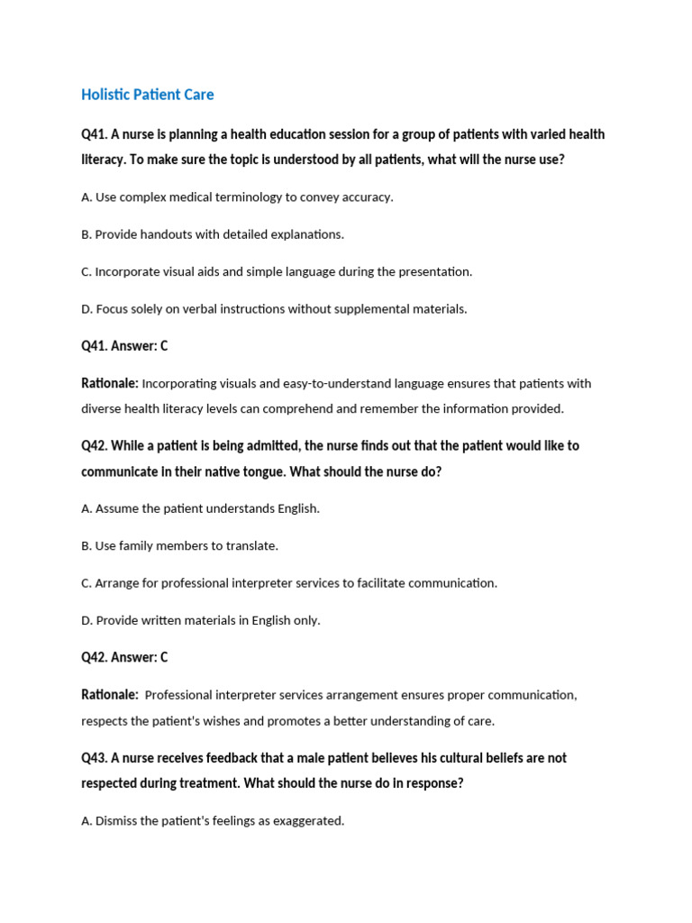 Holistic Approaches to Patient Education | PDF | Palliative Care ...