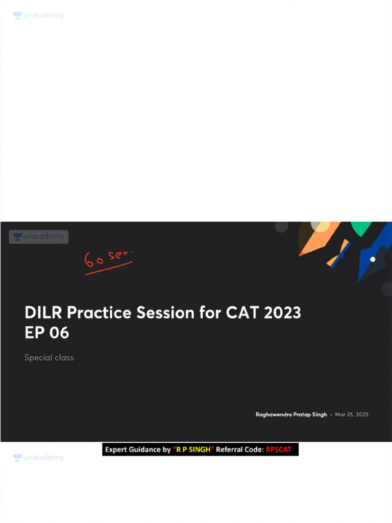 DILR Practice Session For CAT 2023 EP 06 With Anno | PDF
