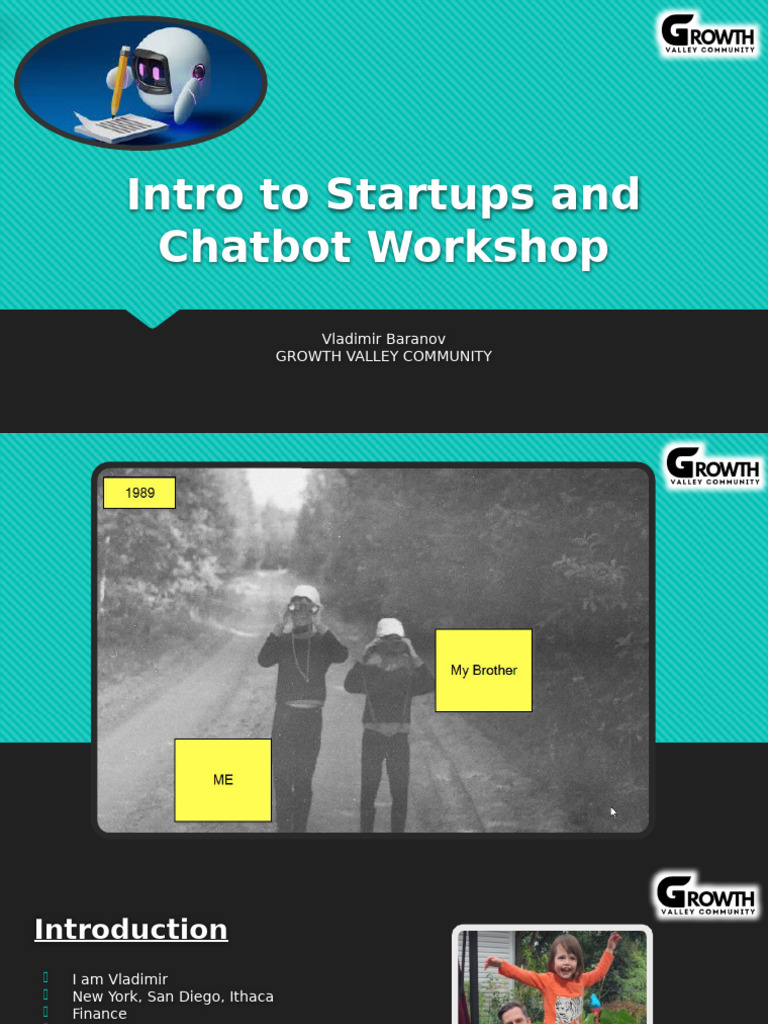 Startups & AI Chatbot Workshop Guide | PDF