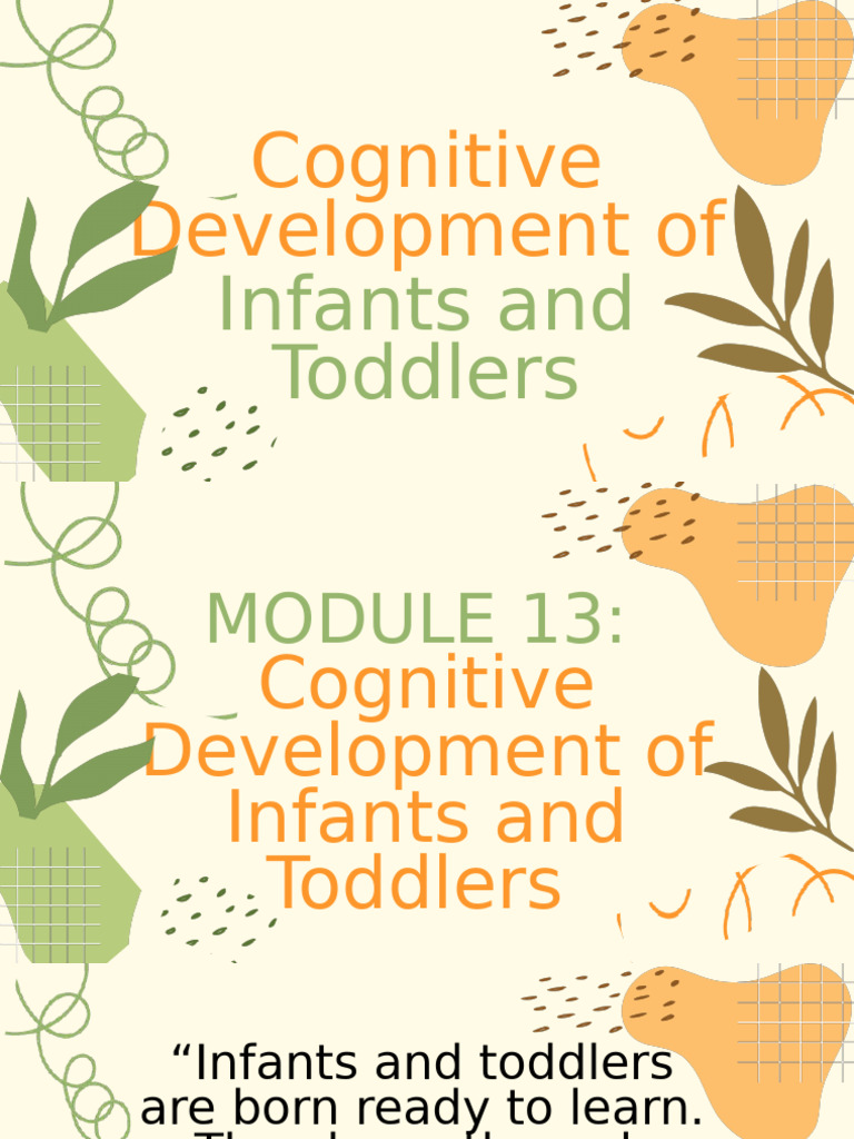 Cognitive Development Of Infants And Toddlers Pdf