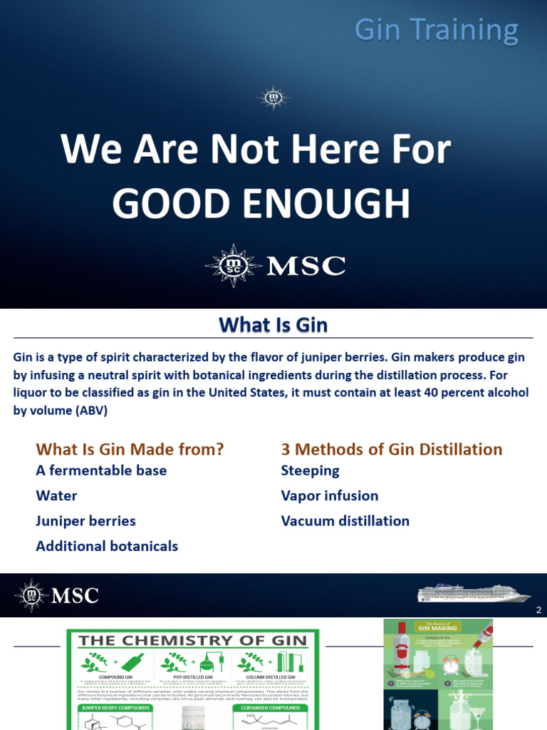 Gin (Bar Knowledge Training) | PDF | Gin | Distilled Drinks