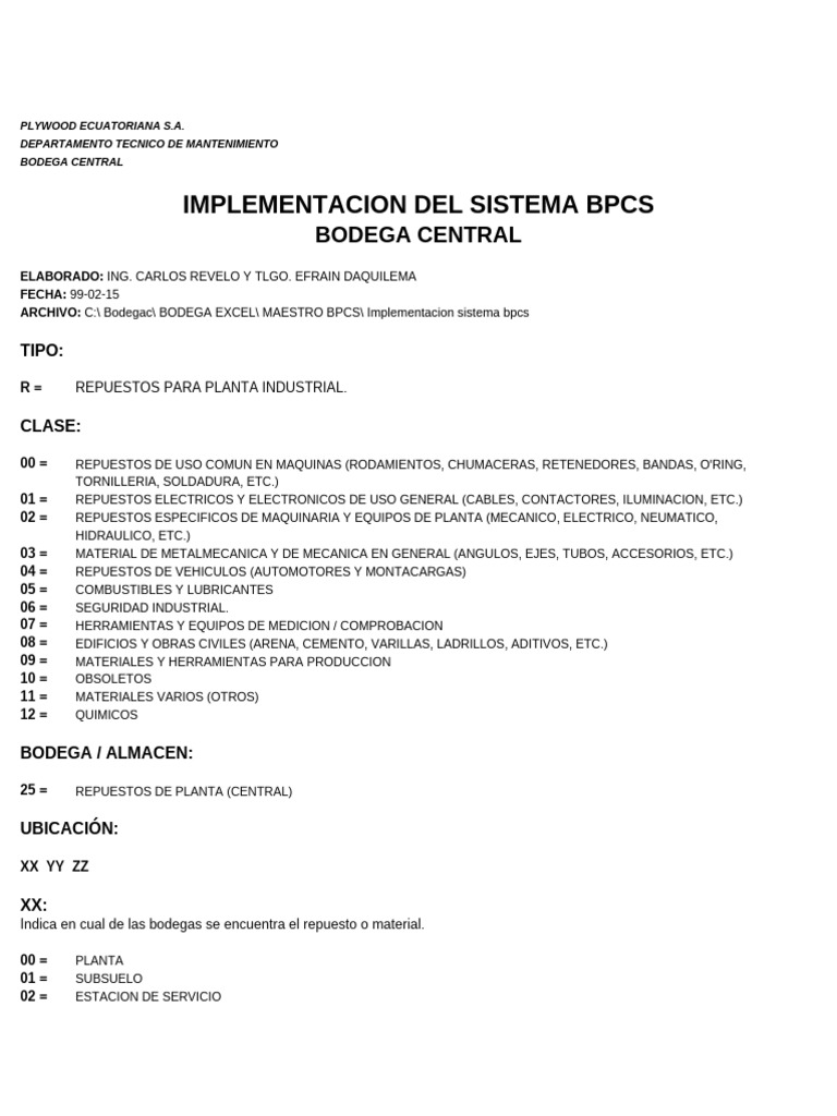 Implementación del Sistema BPCS | PDF | Ingeniería mecánica | Bienes ...