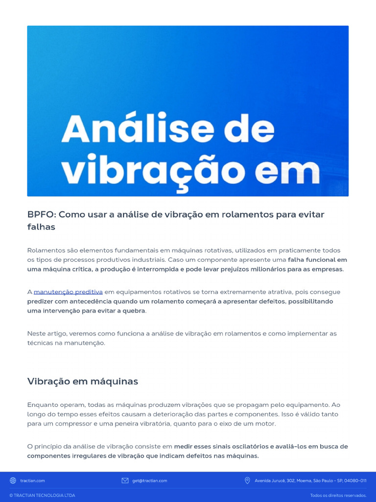 BPFO - Como Usar A Análise de Vibração em Rolamentos para Evitar Falhas ...
