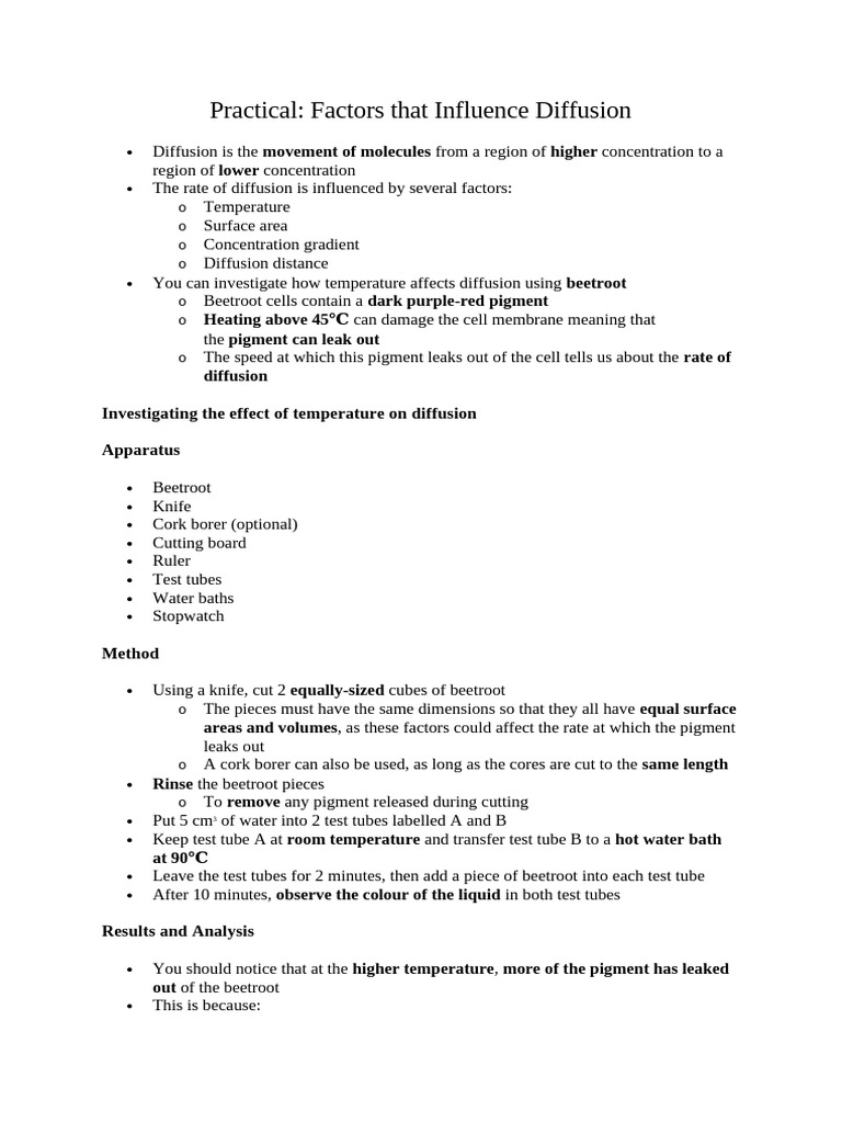 Practical Pdf Osmosis Diffusion