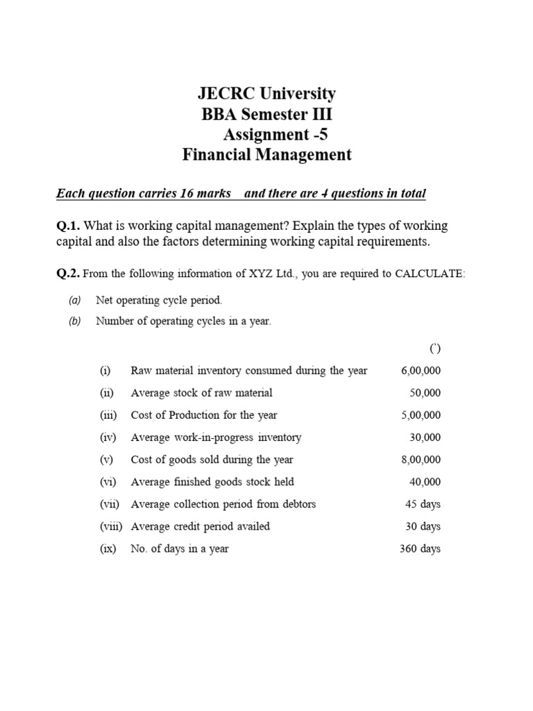 Assignment V FM | PDF