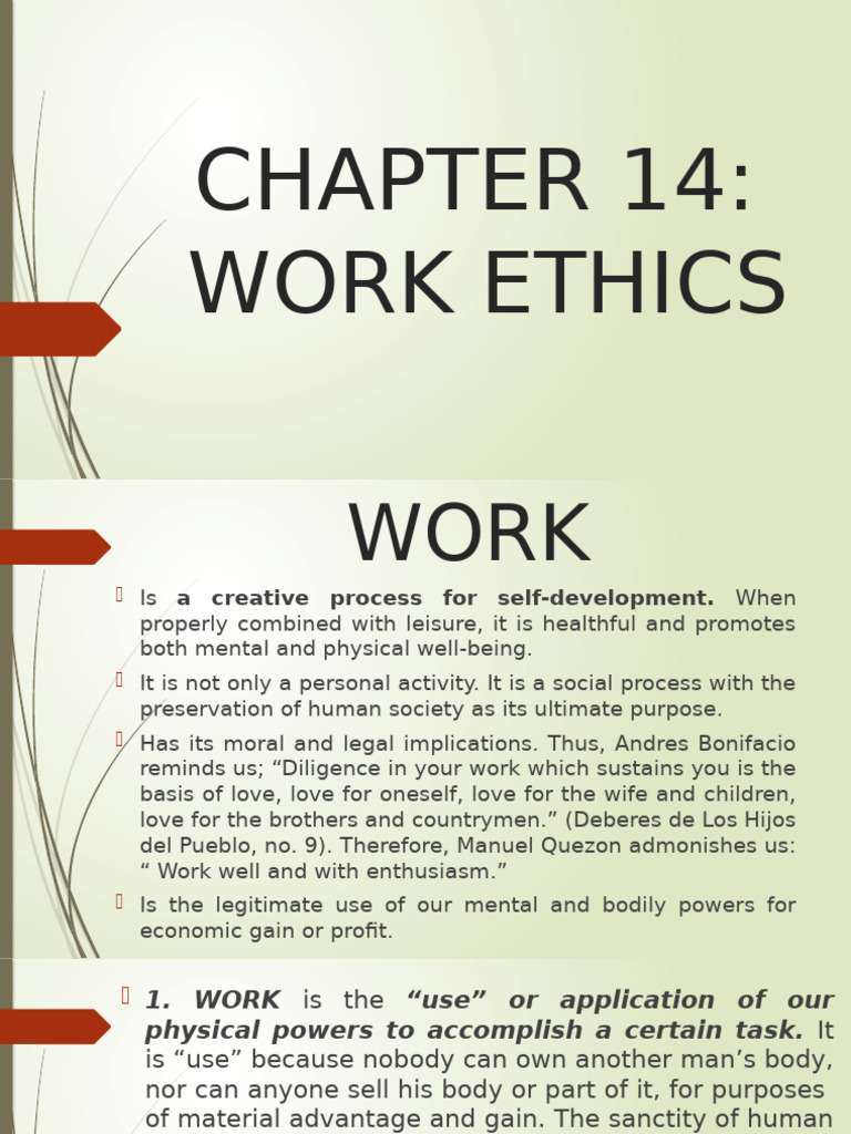 CH 14 Work Ethics 2 | PDF | Employment | Labour Economics
