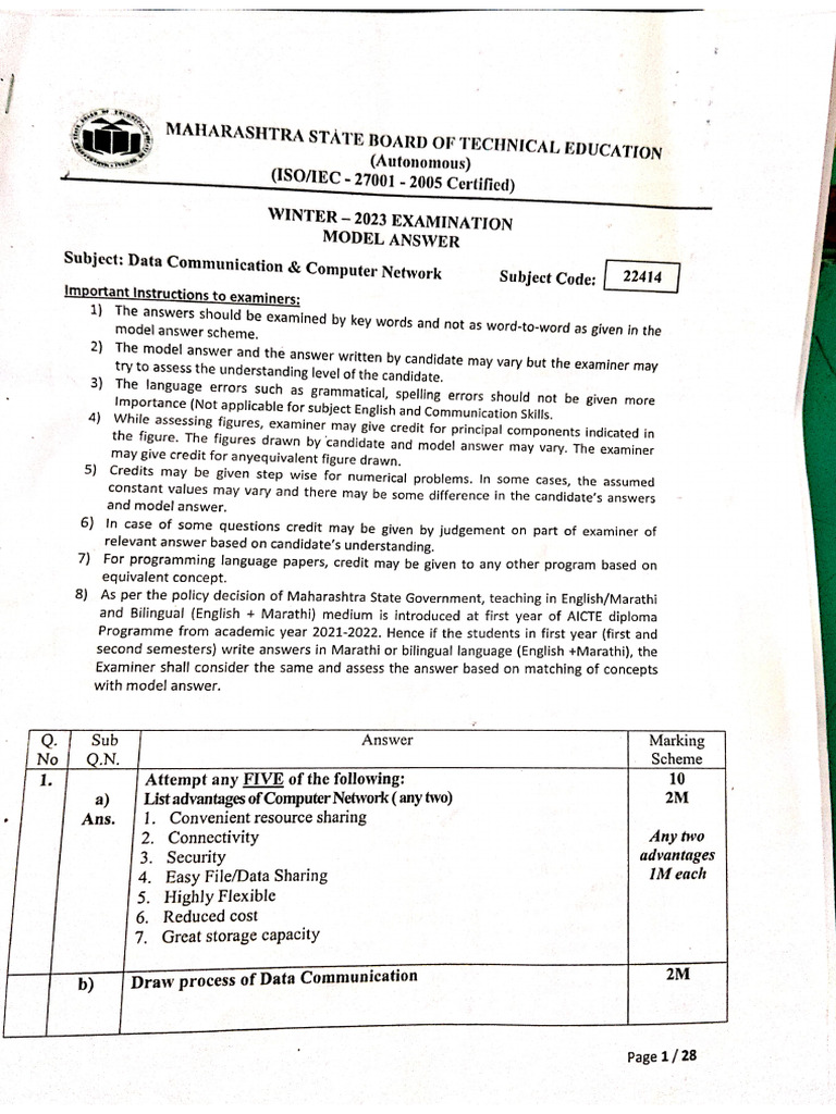 22414 2023 Winter Model Answer Paper[Msbte Study Resources] | PDF