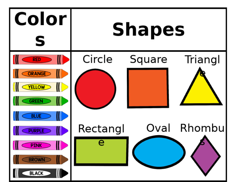 Colorsand Shapes | PDF
