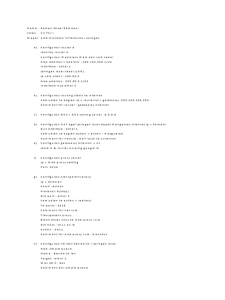 Raihan Faisal Ramdani XII TKJ 1 | PDF