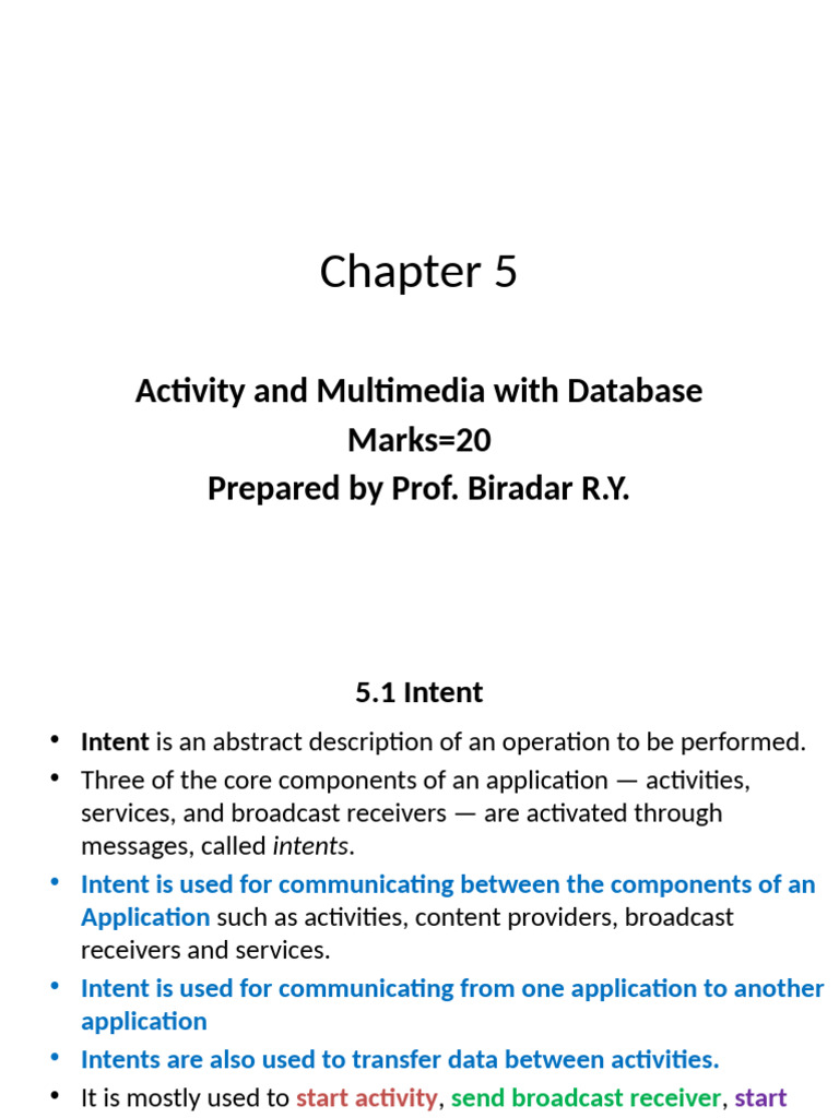 Understanding Android Intents and Filters | PDF | Android (Operating ...