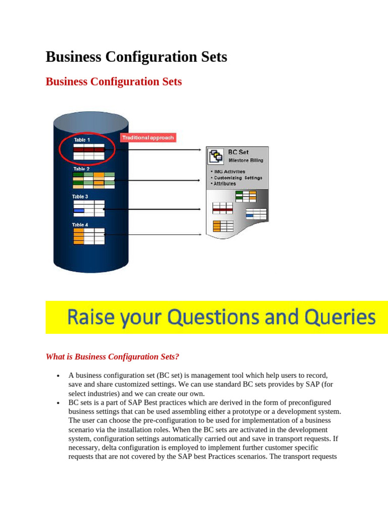 Understanding Business Configuration Sets | PDF | Hierarchy | Data ...