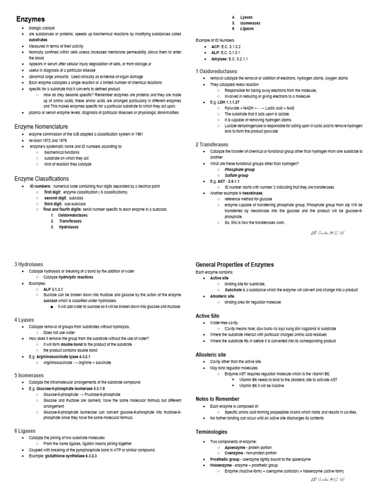 CC2 M7 NOTES | PDF | Enzyme | Enzyme Inhibitor