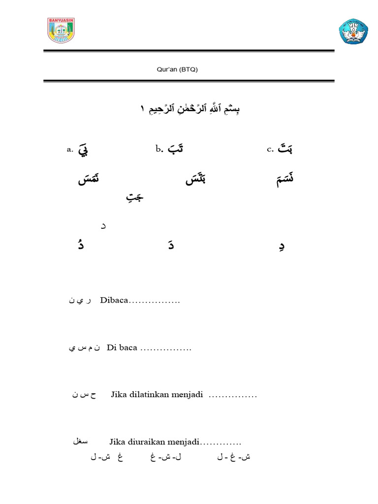 Menguasai Idgham Bighunnah: Panduan Lengkap Soal BTQ Kelas 4