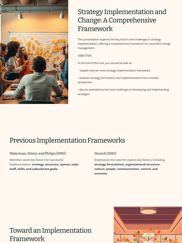 Strategy Implementation and Change a Comprehensive Framework | PDF ...